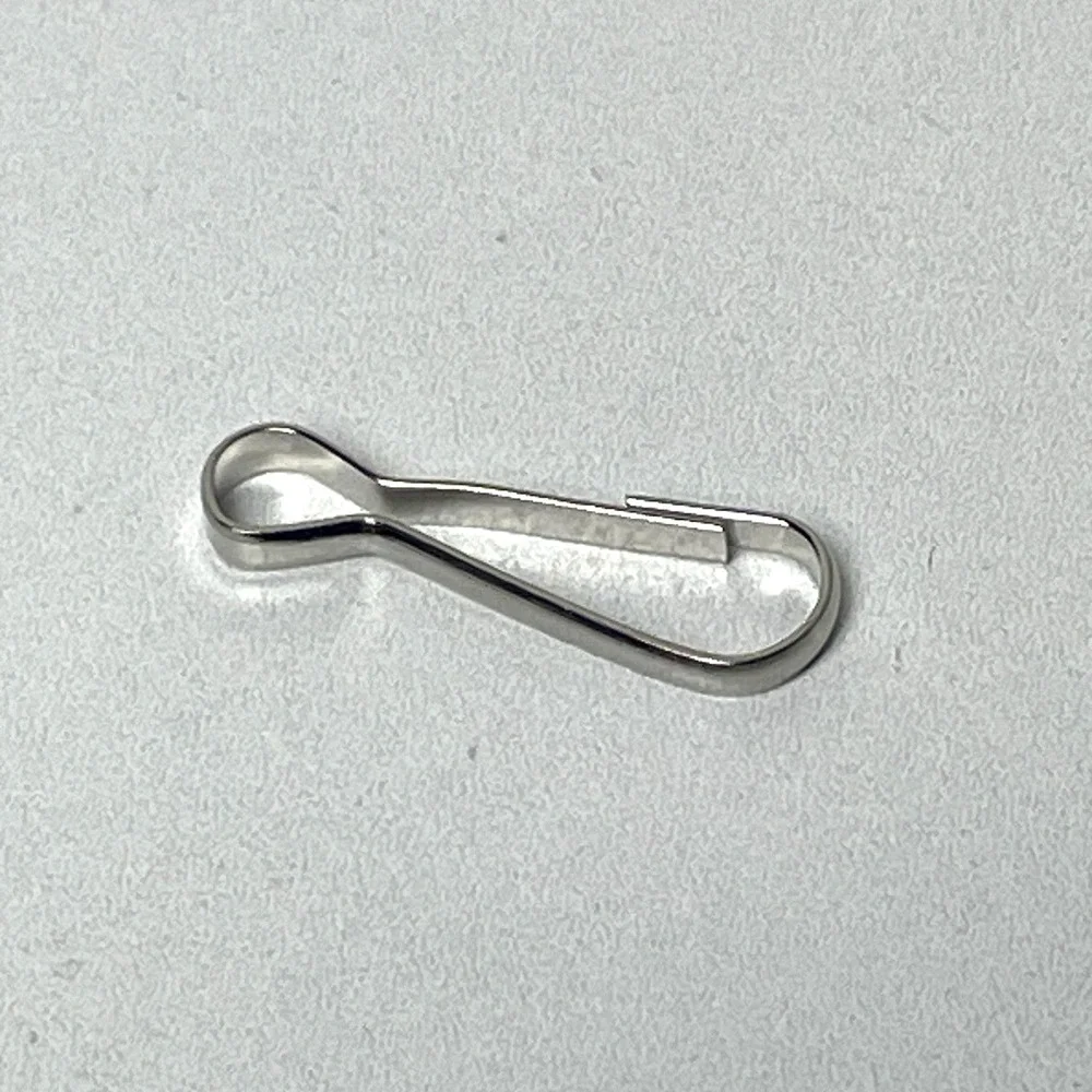 100 pcs Small Metal J Hook Spring Clips for DIY Lanyards Keychains  1.25